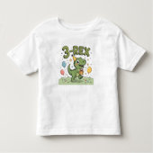 3-Rex Dinosaur 3rd Birthday Peuter T-shirt – Schat (Voorkant)