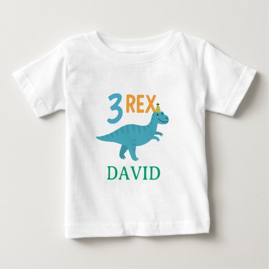 3 Rex Dinosaur Verjaardagsontwerp (Voorkant)