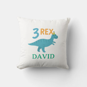 3 Rex Dinosaur Verjaardagsontwerp Kussen