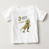 3-Rex Schattige Dinosaurus Drie Rex Verjaardagsfee (Voorkant)