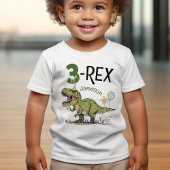 3-Rex Schattigee Dinosaurus Thema 3e Verjaardag Pa Kinder Shirts