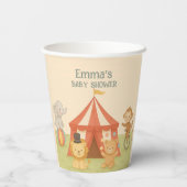 3 Ring Circus Baby Shower Papieren Bekers (Achterkant)