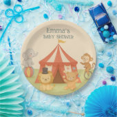 3 Ring Circus Baby Shower Papieren Bordje (Feest)