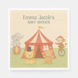 3 Ring Circus Baby Shower Servet