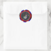 3 Ring Circus - Clown - Ronde Sticker (Tas)