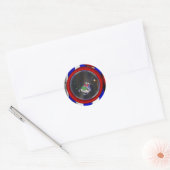 3 Ring Circus - Clown - Ronde Sticker (Envelop)