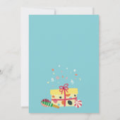 3-Ring circusdieren Kinder Uitnodigingen van de De (Achterkant)