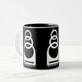 3-ring ontgrendelingssysteem verstoord tweekleurige koffiemok