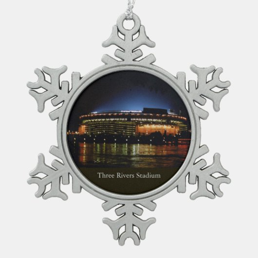 3 Rivers Stadium- Tin Sneeuwvlok Ornament (Voorkant)