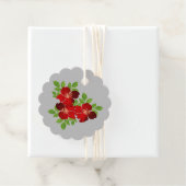 3 Rode bloemen - Labels (In situ)