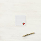 3 Rode Bloemen Post-it Notities Post-it® Notes (Op bureau)