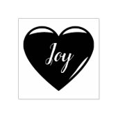 3 Rode hartvormige Joy, harten, Rubberstempel (Afrduk)