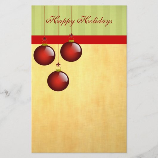 3 Rode Ornamenten Briefpapier (Voorkant)