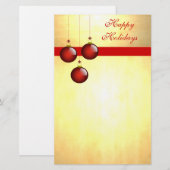 3 Rode Ornamenten Briefpapier (Voorkant / Achterkant)