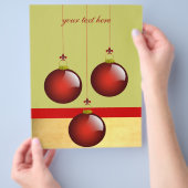 3 Rode Ornamenten Flyer (Hand)