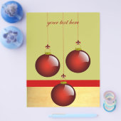 3 Rode Ornamenten Flyer (Enkel)