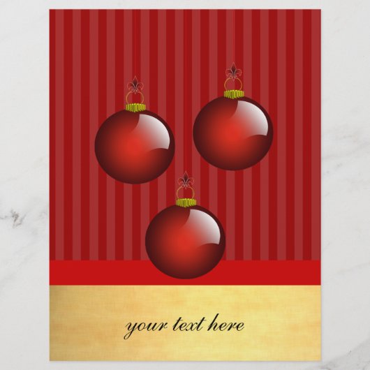 3 Rode Ornamenten Flyer (Voorkant)