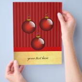 3 Rode Ornamenten Flyer (Hand)