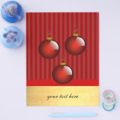 3 Rode Ornamenten Flyer (Enkel)