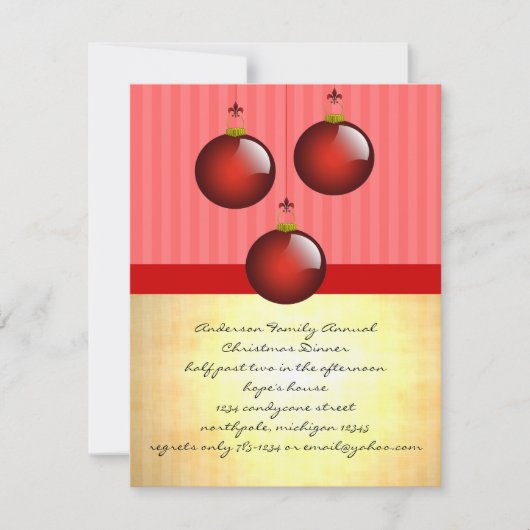 3 Rode Ornamenten Kaart (Voorkant)