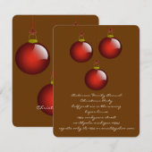 3 Rode Ornamenten Kaart (Voorkant / Achterkant)