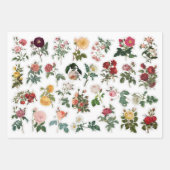 3 Romantische Rozen Collage Ephemera Sheets Inpakpapier Vel (Voorkant 2)