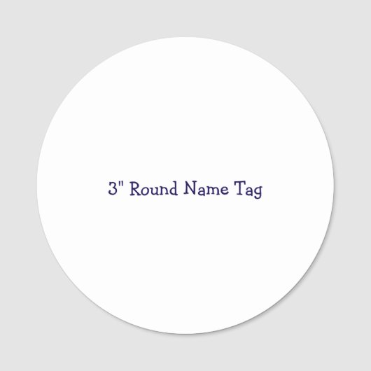 3" Ronde Naamlabel Naamplaatje (Voorkant)