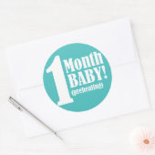 3" ronde STICKER - 1 maand zwanger (Envelop)