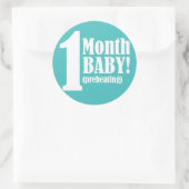 3" ronde STICKER - 1 maand zwanger (Tas)