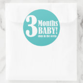 3" ronde STICKER - 3 maanden zwanger (Tas)