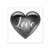 3 Rood hart gevormd, liefde, harten, Rubberstempel (Afrduk)