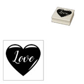 3 Rood hart gevormd, liefde, harten, Rubberstempel (Gestempeld)