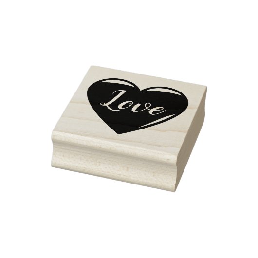 3 Rood hart gevormd, liefde, harten, Rubberstempel (Stempel)