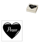 3 Rood hart gevormd Vrede, harten, Rubberstempel (Gestempeld)