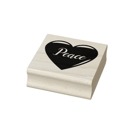 3 Rood hart gevormd Vrede, harten, Rubberstempel (Stempel)