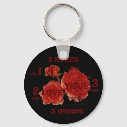 3 ROOS 3 WORDS SLEUTELHANGER (Voorkant)