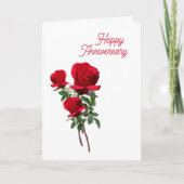 3 Roos Liefde Romantisch Gelukkig Jubileum All Pur Kaart (Voorkant)