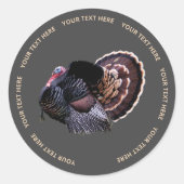 3" Round Wild Turkey Sticker (Voorkant)