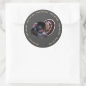3" Round Wild Turkey Sticker (Tas)