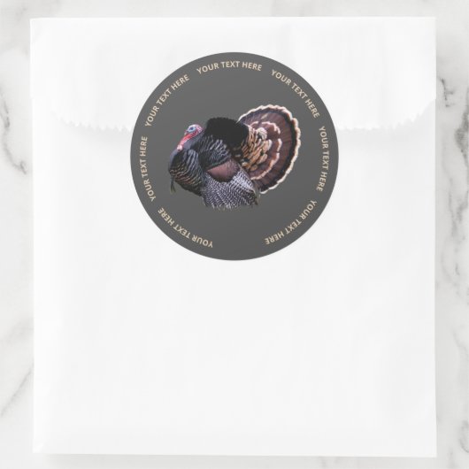 3" Round Wild Turkey Sticker (Tas)
