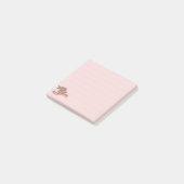 3 Roze bloemen Post-it Nota's Post-it® Notes (Schuin)
