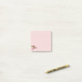 3 Roze Bloemen Post-It Notities Post-it® Notes (Op bureau)