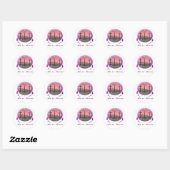 3 Roze kruist Christelijke geschenken Ronde Sticker (Vel)