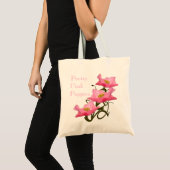 3 Roze papaverbloemen Eco-vriendelijke herbruikbar Tote Bag (Voorkant (product))