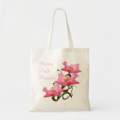 3 Roze papaverbloemen Eco-vriendelijke herbruikbar Tote Bag (Voorkant)