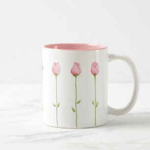3 Roze Rosebuds Mok