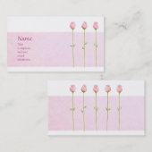 3 Roze rosebuds profielkaart Visitekaartje (Voorkant / Achterkant)