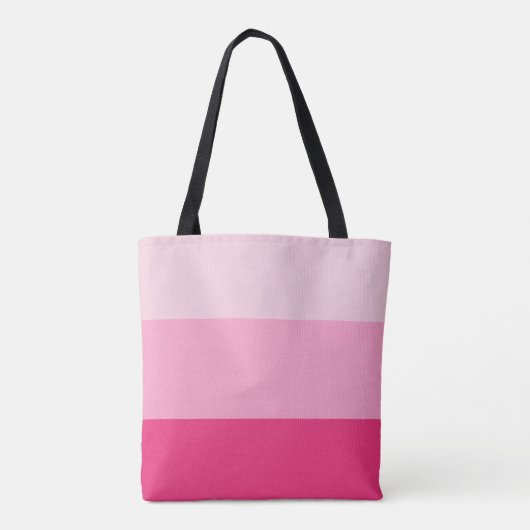 3 Roze strips Beach Please Gold Glitter Tote Bag (Achterkant)