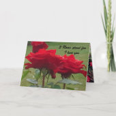 3 ROZEN BETEKENT DAT IK VAN JE VALENTIJN hou Feestdagen Kaart (Voorkant)