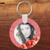 3 Rozen/foto Sleutelhanger (Voorkant)